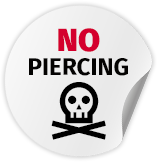 no piercing